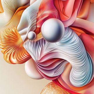 Cloudvatics style, Midjourney V6.1: abstract 3D render