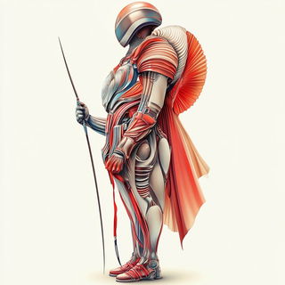 Cloudvatics style, Midjourney V6.1: concept art character design of retropunk steam knight