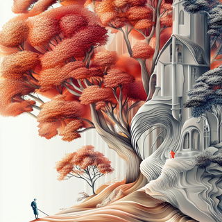 Cloudvatics style, Midjourney V6.1: retro fairy-tale illustration