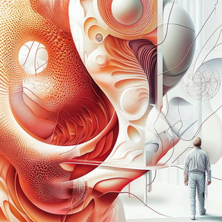 Cloudvatics style, Midjourney V6.1: editorial illustration for popular scientific magazine cover