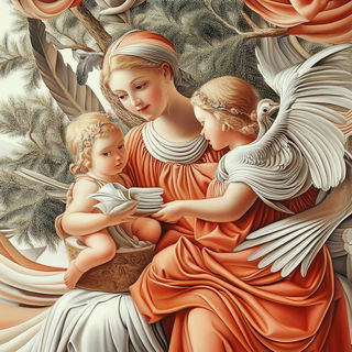Cloudvatics style, Midjourney V6.1: classical 18th-century oil painting
