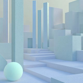 Ruinocarto style, Midjourney V6.1: abstract 3D render
