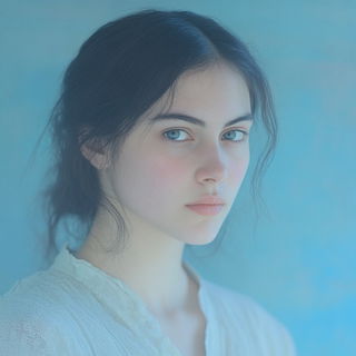 Ruinocarto style, Midjourney V6.1: photographic portrait of female protagonist