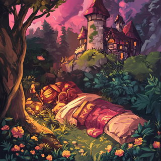 Frostmajolica style, Midjourney V6.1: retro fairy-tale illustration