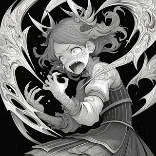 Beamgold Terraforms style, Midjourney V6.1: black-and-white manga comic strip