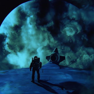 Murmuration Inkforms style, Midjourney V6.1: cinematic shot from sci-fi movie