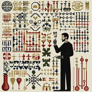 Needlepoint Megacity style, Midjourney V6.1: editorial illustration for popular scientific magazine cover