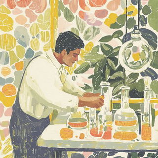 Cumularch style, Midjourney V6.1: editorial illustration for popular scientific magazine cover