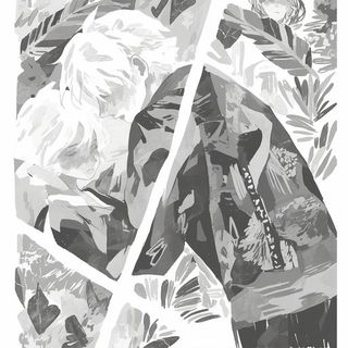 Cumularch style, Midjourney V6.1: black-and-white manga comic strip