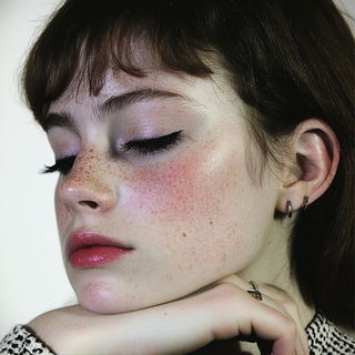 Gorgeglyph style, Midjourney V6.1: photographic portrait of female protagonist
