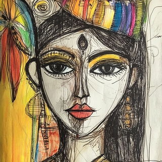 Acid Flora Assembly style, Midjourney V6.1: traditional folk art