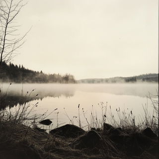 Acid Flora Assembly style, Midjourney V6.1: realistic landscape photograph of quiet dawn