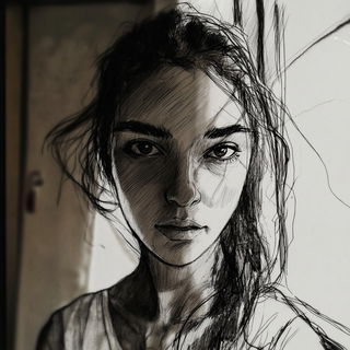 Acid Flora Assembly style, Midjourney V6.1: photographic portrait of female protagonist