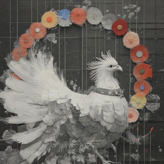 Calcite Foliate style, Midjourney V6.1: traditional folk art