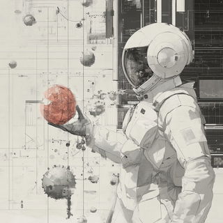 Calcite Foliate style, Midjourney V6.1: editorial illustration for popular scientific magazine cover