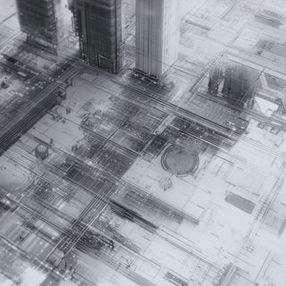 Calcite Foliate style, Midjourney V6.1: technical infrastructure blueprint schematics
