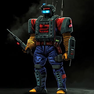 Portraiturelli style, Midjourney V6.1: concept art character design of retropunk steam knight
