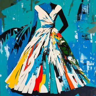Cloakbird Dovetail style, Midjourney V6.1: haute-couture fashion outfit