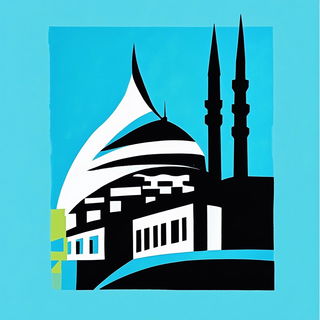 Cloakbird Dovetail style, Midjourney V6.1: bold minimalist logo design for Istanbul city municipal services