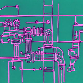 Riptide Chromageology style, Midjourney V6.1: technical infrastructure blueprint schematics