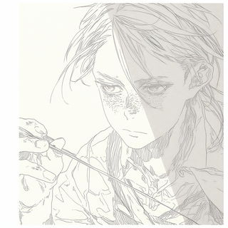 Tessellated Torrentism style, Midjourney V6.1: black-and-white manga comic strip