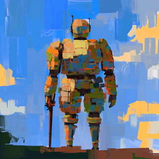 Thunderbird Ink Combat style, Midjourney V6.1: concept art character design of retropunk steam knight