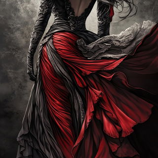 Mythprint style, Midjourney V6.1: haute-couture fashion outfit