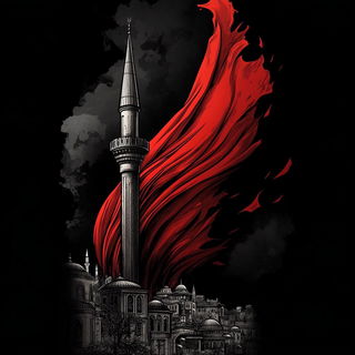 Mythprint style, Midjourney V6.1: bold minimalist logo design for Istanbul city municipal services