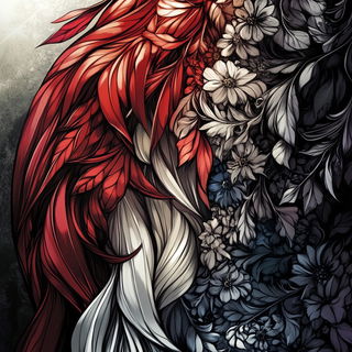 Mythprint style, Midjourney V6.1: creative pattern composition