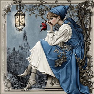 Portalbrick style, Midjourney V6.1: retro fairy-tale illustration