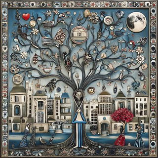 Portalbrick style, Midjourney V6.1: traditional folk art