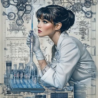 Portalbrick style, Midjourney V6.1: editorial illustration for popular scientific magazine cover