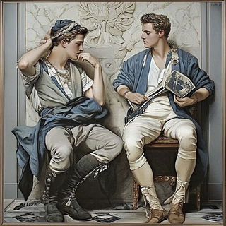 Portalbrick style, Midjourney V6.1: classical 18th-century oil painting