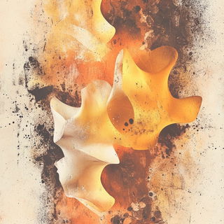 Folklorewash style, Midjourney V6.1: abstract 3D render