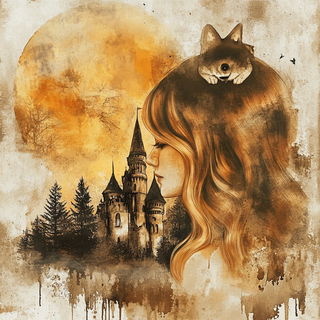 Folklorewash style, Midjourney V6.1: retro fairy-tale illustration