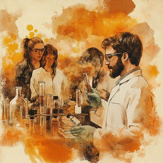 Folklorewash style, Midjourney V6.1: editorial illustration for popular scientific magazine cover