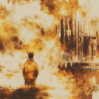Folklorewash style, Midjourney V6.1: cinematic shot from sci-fi movie