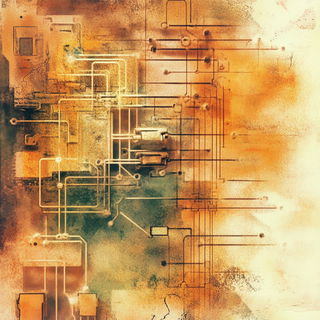 Folklorewash style, Midjourney V6.1: technical infrastructure blueprint schematics