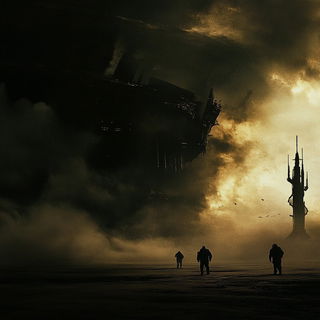 Scale Breach style, Midjourney V6.1: cinematic shot from sci-fi movie