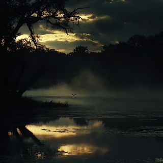 Scale Breach style, Midjourney V6.1: realistic landscape photograph of quiet dawn