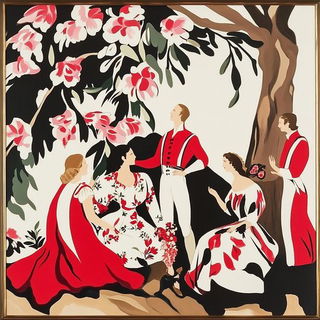 Atelier Zaffruna style, Midjourney V6.1: classical 18th-century oil painting