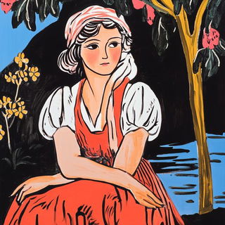 Kimono Prismatics style, Midjourney V6.1: classical 18th-century oil painting