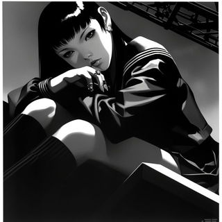 Sunburst Quarry style, Midjourney V6.1: black-and-white manga comic strip