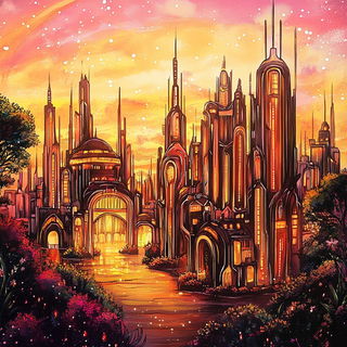 Cloudswitch style, Midjourney V6.1: megacity with futuristic bioarchitecture