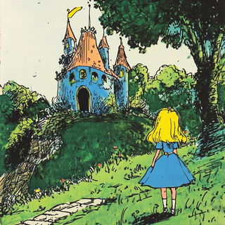 Stratocastellian style, Midjourney V6.1: retro fairy-tale illustration