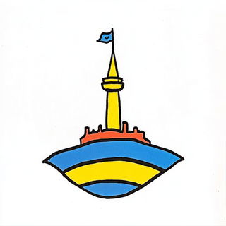 Stratocastellian style, Midjourney V6.1: bold minimalist logo design for Istanbul city municipal services