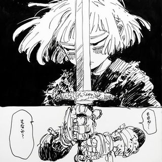 Stratocastellian style, Midjourney V6.1: black-and-white manga comic strip