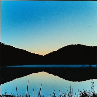 Stratocastellian style, Midjourney V6.1: realistic landscape photograph of quiet dawn