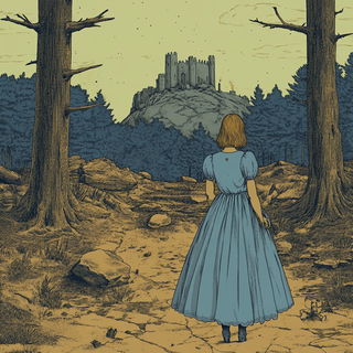 Crosshatch Borough style, Midjourney V6.1: retro fairy-tale illustration