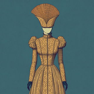 Crosshatch Borough style, Midjourney V6.1: haute-couture fashion outfit